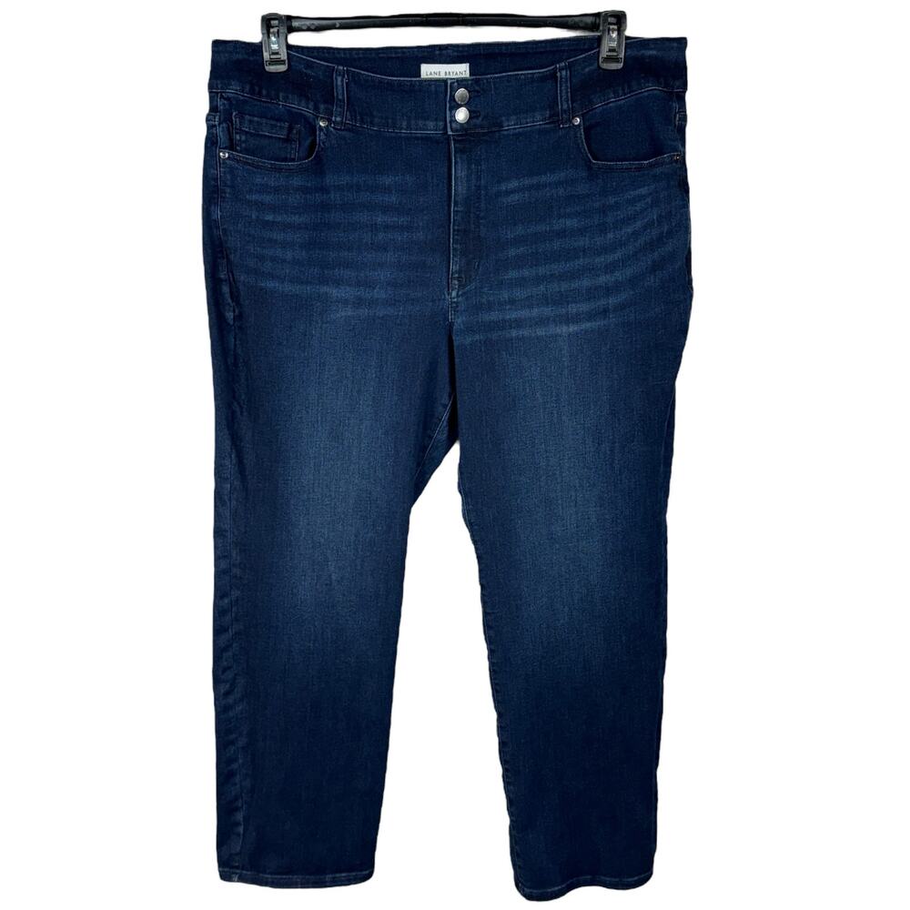 Lane Bryant SZ 24S Hi-Rise Straight Jeans Stretch Zip-Fly Flex Magic Waistband
